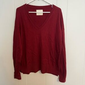 Lucky brand, Cotton cashmere blend V-neck sweater size‎ M